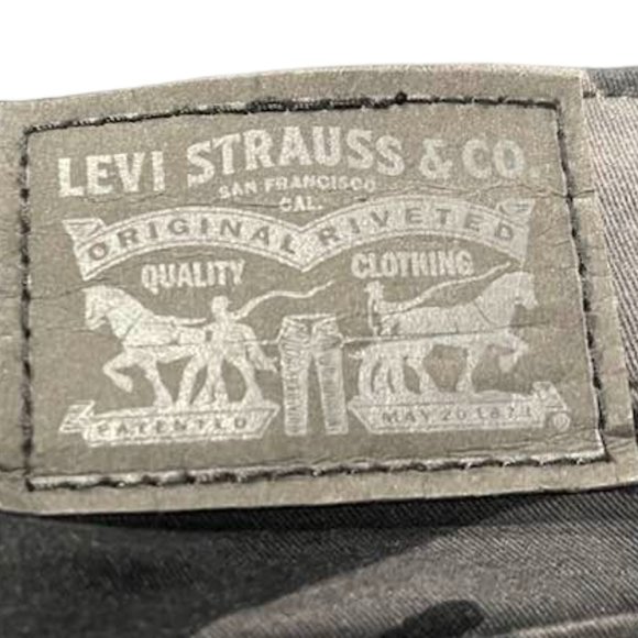 Levi Strauss 711 Original Riveted Grey Camo Jeans - Women - size W31 Petite - Picture 2 of 14